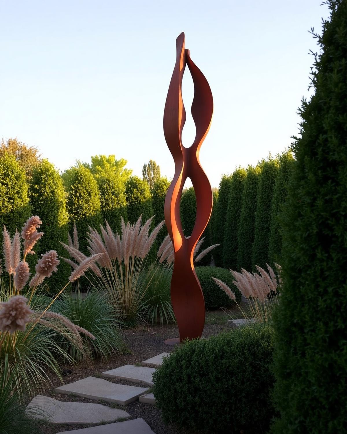 Corten steel form, weathered