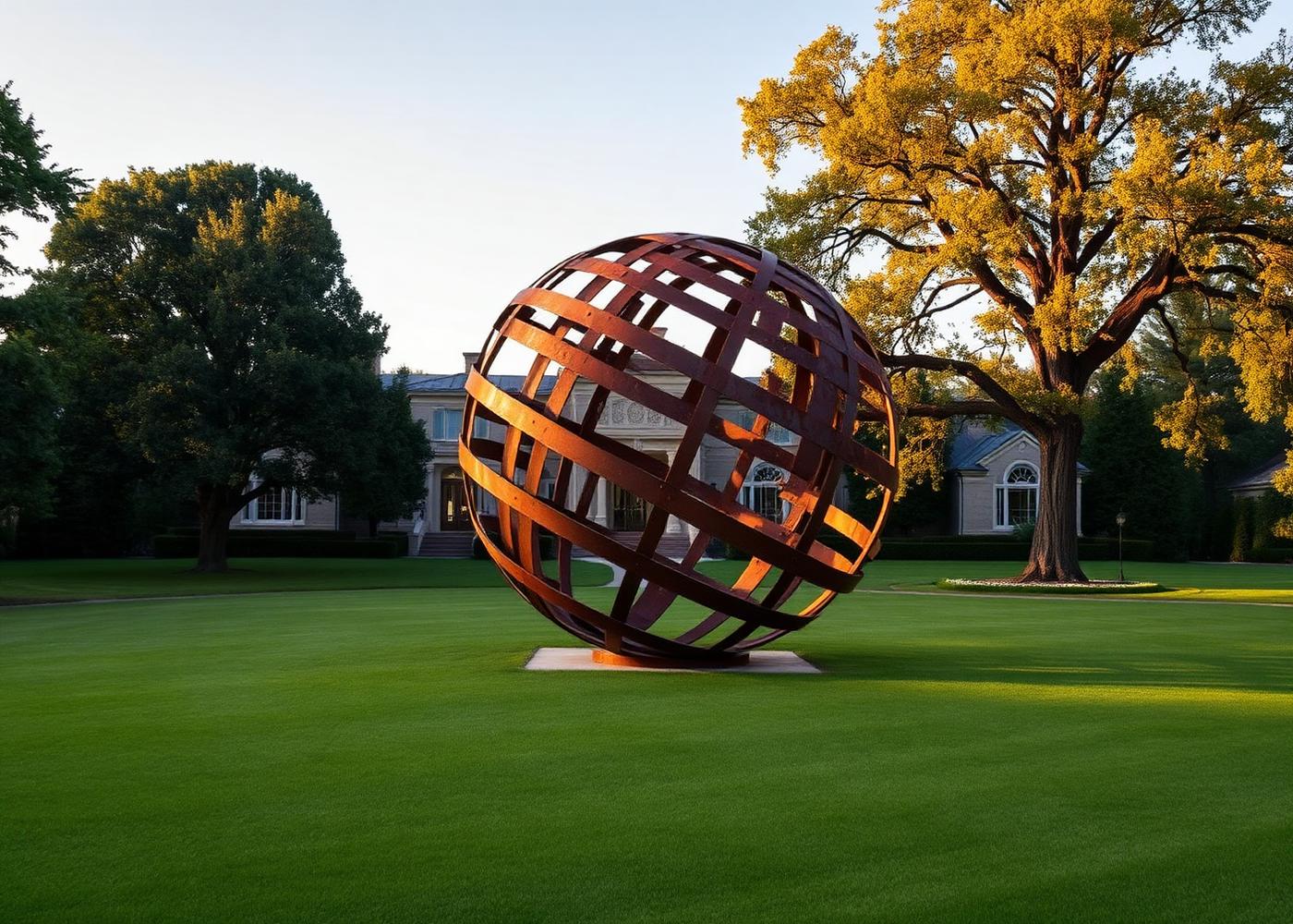 Woven iron sphere